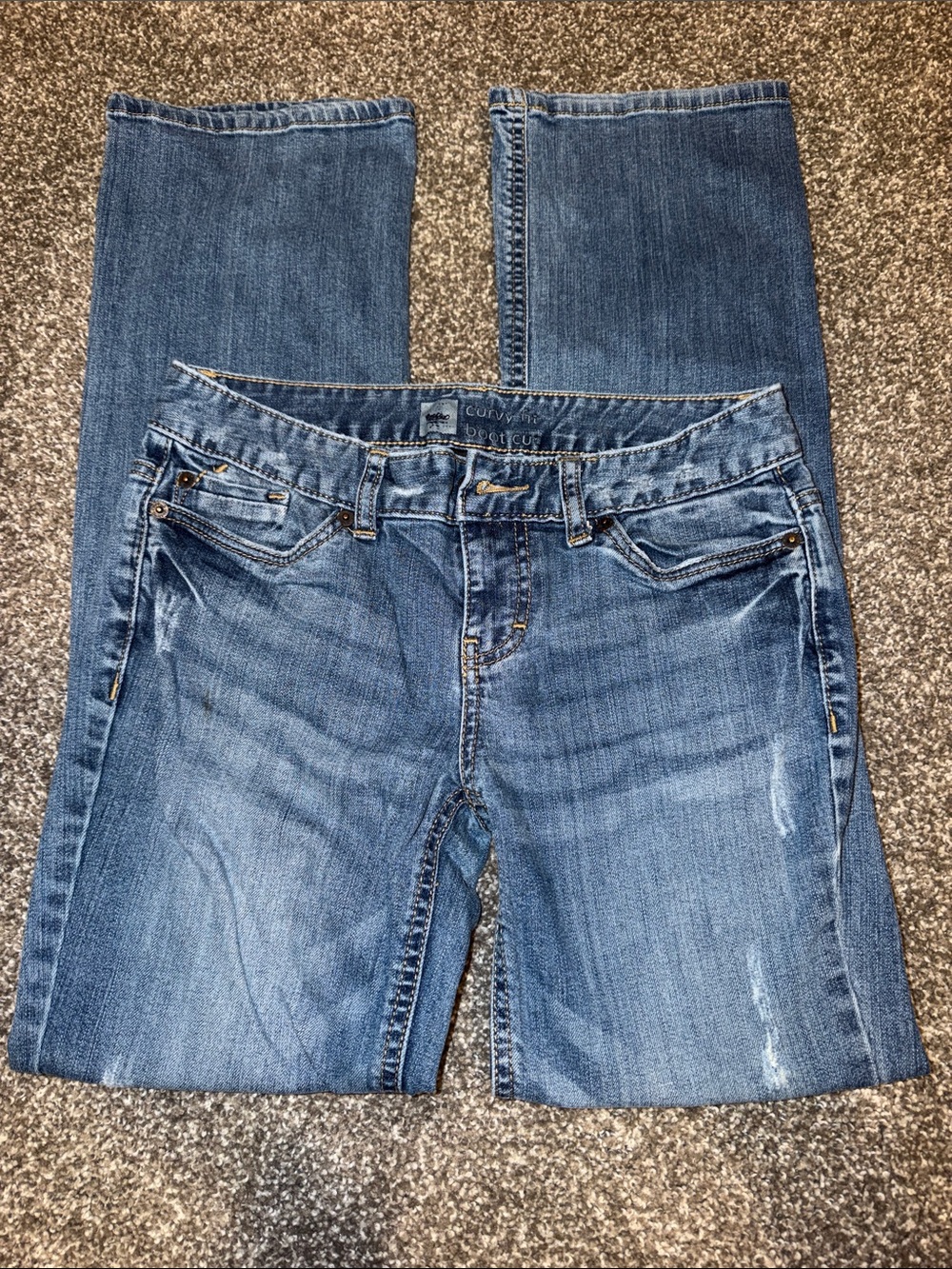 Y2K Mossimo Supply Co. Women's Curvy Fit Boot Cut Blue Jeans size 2S
